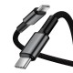 USB-C to USB-C Cable Baseus High Density Braided 100W 2m - Black