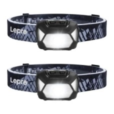 2 LEPRO 320015-2 200 liumenų baterijomis maitinamų priekinių žibintų rinkinys