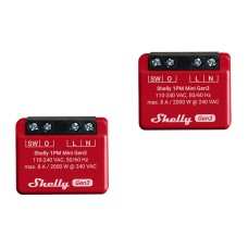 2 Shelly 1PM Mini Gen4 Zigbee/Matter valdiklių rinkinys