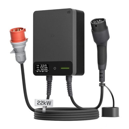 22 kW sieninis įkrovimo įrenginys su 7 m kabeliu 22 kW sieninis įkrovimo įrenginys su 7 m kabeliu