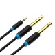 Vention 3.5mm TRS - 2x6.35mm audio kabelis 1m - Juodas