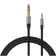 3.5mm TRS Male to 6.35mm Male Audio Cable 1m Vention BAUHF Gray