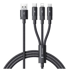 3 viename USB į USB-C / Lightning / Micro USB laidas, Mcdodo CA-5790, 3.5 A, 1.2 m (juodas)