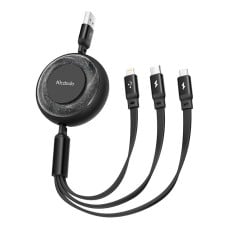 3in1 USB į USB-C / Lightning / Micro USB kabelis, Mcdodo CA-3570, 1.2 m (juodas)