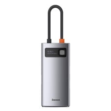 4in1 Baseus Metal Gleam serijos stebulė, USB-C - USB 3.0 + USB 2.0 + HDMI + USB-C PD