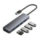 4in1 Hub Baseus  UltraJoy Lite USB-A to USB 3.0 15cm (grey) 4in1 Hub Baseus  UltraJoy Lite USB-A to USB 3.0 15cm (grey)
