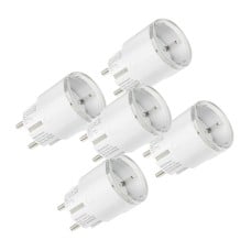 5 Shelly Plug S MTR Gen3 12A išmaniųjų lizdų rinkinys (baltas)