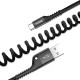 Baseus Spring USB-C kabelis 1m 2A - Juodas