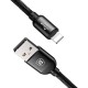 Baseus 3in1 kabelis USB-C / Lightning / Micro 3.5A 0.3m - Juodas