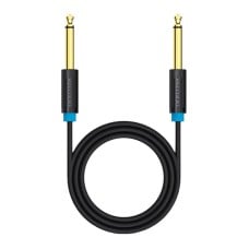 6.35 mm TS garso kabelis 5 m ventiliacijos BAABJ juodas