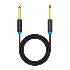 6.35mm TS Male to Male Audio Cable 1m Vention BAABF (black)