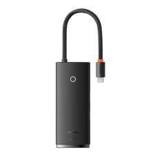 Hub 6in1 Baseus Lite Series USB-C to 2x USB 3.0 + USB-C PD + HDMI + SD/TF - Black