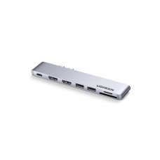 7-in-2 Adapter UGREEN CM356 USB-C Hub for MacBook Air/Pro - gray