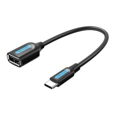 Vention adapteris USB-C 2.0 M į F USB-A OTG 0.15m - Juodas