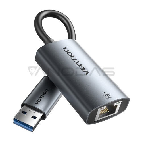 Adapter Vention USB-A + USB-C do Gigabit Ethernet 0.15m  Adapter Vention USB-A + USB-C do Gigabit Ethernet 0.15m