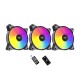 Computer Fan Kit 3in1 Aigo AR12 ARGB 120x120 - Black