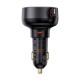 Automobilinis įkroviklis Baseus Enjoyment Pro su žaibo laidu + USB-C , 55 W (juodas)