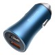 Baseus Golden Contactor Pro car charger 2x USB QC SCP 40W - Blue