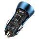 Automobilinis įkroviklis Baseus Golden Contactor Pro 2x USB QC SCP 40W - Mėlynas