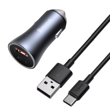 Baseus Golden Contactor Pro car charger USB + USB-C QC4.0+ PD SCP 40W - Grey