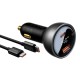 Car charger Baseus Superme USB USB-C 140W - black