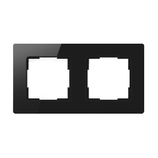 Avatto 2 lizdų TS20 šviesos jungiklio rėmelis (juodas)