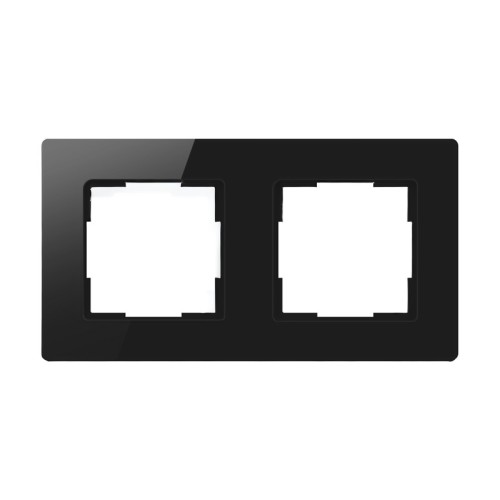 Avatto 2 lizdų TS20 šviesos jungiklio rėmelis (juodas) Avatto 2 lizdų TS20 šviesos jungiklio rėmelis (juodas)