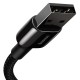 Baseus Tungsten Gold kabelis USB į Lightning 2.4A 1m - Juodas
