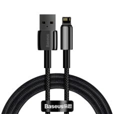 Baseus Tungsten Gold kabelis USB į Lightning 2.4A 1m - Juodas