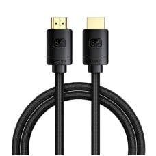 Baseus aukštos raiškos HDMI 2.1 kabelis 8K 60Hz 3D HDR 48Gbps 1m - Juodas