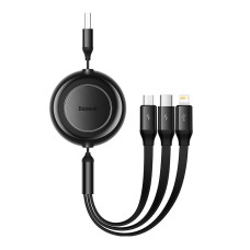 Baseus Bright Mirror 2 USB 3-in-1 cable for micro USB USB-C Lightning 3.5A 1.1m - Black