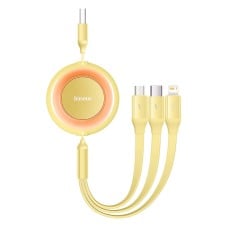 Baseus Bright Mirror 2 USB 3-in-1 cable for micro USB - USB-C - Lightning 3.5A 1.1m - Yellow