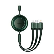 Baseus Bright Mirror 2 USB 3-in-1 cable for micro USB - USB-C - Lightning 3.5A 1.1m - Green