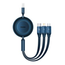 Baseus Bright Mirror 3 USB 3-in-1 cable for micro USB - USB-C - Lightning 66W 2A 1.1m - Blue