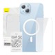 Baseus Crystal serijos magnetinis dėklas, skirtas iPhone 14 Plus + grūdintas stiklas