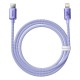 Baseus Crystal Shine USB-C - Lightning cable 20W PD 1.2m - Violet