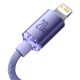 Baseus Crystal Shine USB-C - Lightning cable 20W PD 1.2m - Violet