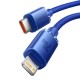 Baseus Crystal kabelis USB-C - Lightning 20W PD 2m - Mėlynas