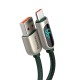 Baseus Display kabelis USB - USB-C 66W 1m - Žalias