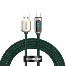 Baseus Display kabelis USB - USB-C 66W 1m - Žalias