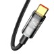 Baseus Explorer USB į USB-C laidas 100W, 1m - juodas