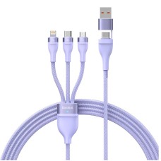 Baseus Flash Series 2 3in1 USB cable USB-C + micro USB + Lightning 100W 1.2m - Purple