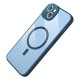 Baseus Frame Transparent Magnetic Case and Tempered Glass set for iPhone 14 Plus (blue)