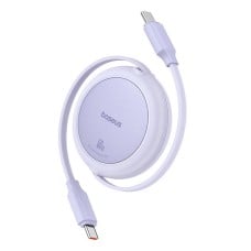 Baseus Free2Pull Mini USB-C į USB-C 60 W USB kabelis, 1m (violetinė)