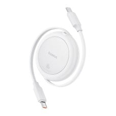 Baseus Free2Pull Mini USB-C į USB-C USB laidas, 60 W, 1, (balta)