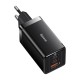 Baseus GaN5 Pro sieninis įkroviklis 2xUSB-C + USB 65W Juodas