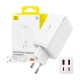 Baseus GAN6 Pro greitas įkroviklis, 2xUSB-C + 2xUSB, 65W (balta)
