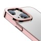 Baseus Glitter iPhone 13 dėklas - skaidrus, rožinis