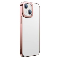 Baseus Glitter iPhone 13 dėklas - skaidrus, rožinis