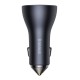 Car charger Baseus Golden Contactor Pro 2x USB-C 1x USB 65W - grey